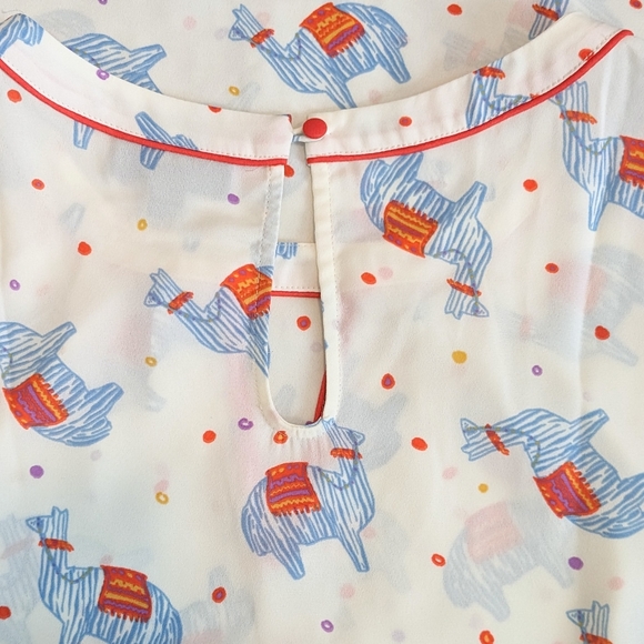 ModCloth Envisioned Aesthetic Llama Sleeveless Blouse - Picture 6 of 9